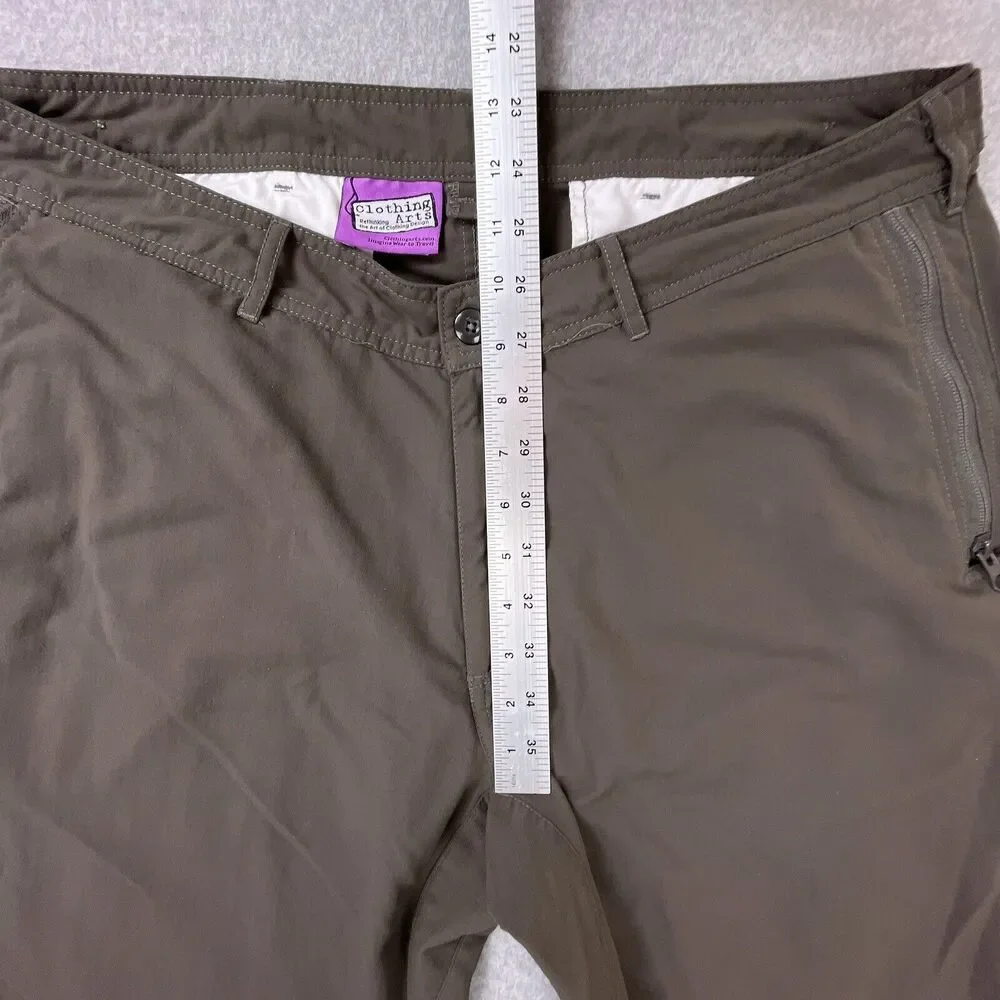 Clothing Arts P Cubed Pick Pocket Proof Nylon‎ Cargo Pants Mens Sz 36 x 30 Brown